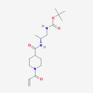 Tert-butyl N-[(2R)-2-[(1-prop-2-enoylpiperidine-4-carbonyl)amino]propyl]carbamate