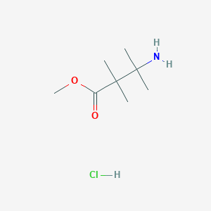 molecular formula C8H18ClNO2 B2708459 Methyl 3-amino-2,2,3-trimethylbutanoate hydrochloride CAS No. 32097-56-6