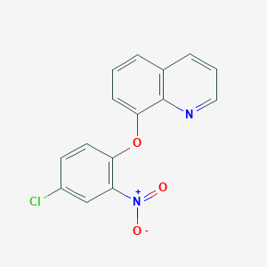 molecular formula C15H9ClN2O3 B2708460 8-(4-chloro-2-nitrophenoxy)quinoline CAS No. 1022583-05-6
