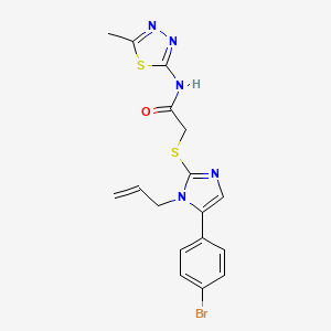 2-((1-allyl-5-(4-bromophenyl)-1H-imidazol-2-yl)thio)-N-(5-methyl-1,3,4-thiadiazol-2-yl)acetamide