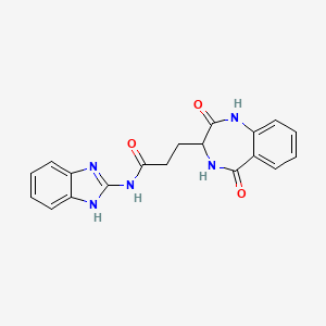 molecular formula C19H17N5O3 B2708466 N-(1H-1,3-benzodiazol-2-yl)-3-(2,5-dioxo-2,3,4,5-tetrahydro-1H-1,4-benzodiazepin-3-yl)propanamide CAS No. 1190848-73-7