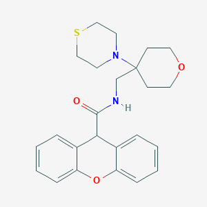 molecular formula C24H28N2O3S B2708467 N-{[4-(thiomorpholin-4-yl)oxan-4-yl]methyl}-9H-xanthene-9-carboxamide CAS No. 2415473-25-3
