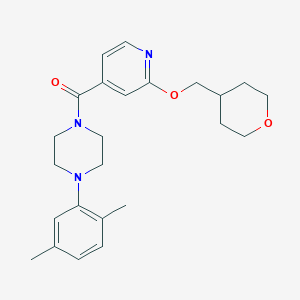 (4-(2,5-dimethylphenyl)piperazin-1-yl)(2-((tetrahydro-2H-pyran-4-yl)methoxy)pyridin-4-yl)methanone