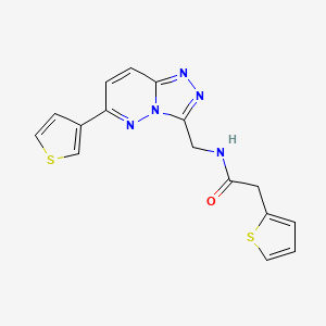 2-(thiophen-2-yl)-N-((6-(thiophen-3-yl)-[1,2,4]triazolo[4,3-b]pyridazin-3-yl)methyl)acetamide