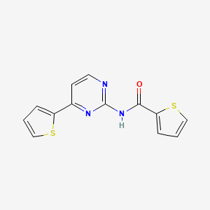 molecular formula C13H9N3OS2 B2708495 N-[4-(2-thienyl)-2-pyrimidinyl]-2-thiophenecarboxamide CAS No. 478260-07-0