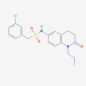 molecular formula C19H21ClN2O3S B2708516 1-(3-chlorophenyl)-N-(2-oxo-1-propyl-1,2,3,4-tetrahydroquinolin-6-yl)methanesulfonamide CAS No. 941906-34-9