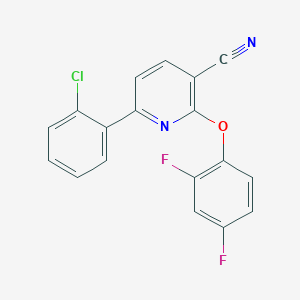 6-(2-Chlorophenyl)-2-(2,4-difluorophenoxy)pyridine-3-carbonitrile