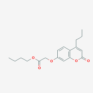 molecular formula C18H22O5 B2708520 butyl 2-[(2-oxo-4-propyl-2H-chromen-7-yl)oxy]acetate CAS No. 307546-64-1