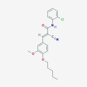 (E)-N-(2-chlorophenyl)-2-cyano-3-(3-methoxy-4-pentoxyphenyl)prop-2-enamide