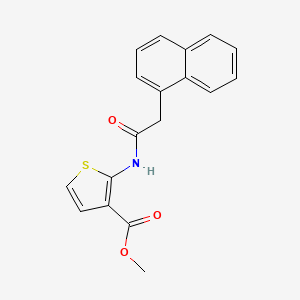 molecular formula C18H15NO3S B2708529 methyl 2-[2-(naphthalen-1-yl)acetamido]thiophene-3-carboxylate CAS No. 864940-30-7