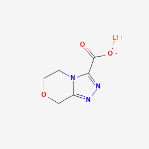 molecular formula C6H6LiN3O3 B2708531 Lithium;6,8-dihydro-5H-[1,2,4]triazolo[3,4-c][1,4]oxazine-3-carboxylate CAS No. 2309466-00-8