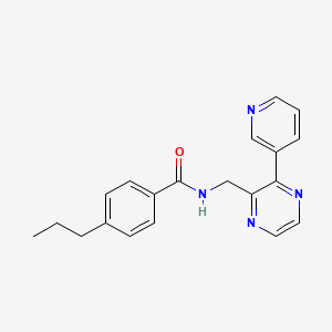 molecular formula C20H20N4O B2708543 4-propyl-N-((3-(pyridin-3-yl)pyrazin-2-yl)methyl)benzamide CAS No. 2034536-34-8