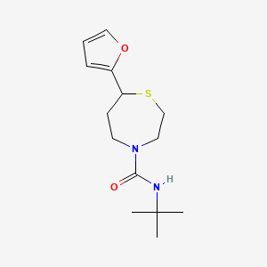 molecular formula C14H22N2O2S B2708547 N-tert-butyl-7-(furan-2-yl)-1,4-thiazepane-4-carboxamide CAS No. 1705516-67-1