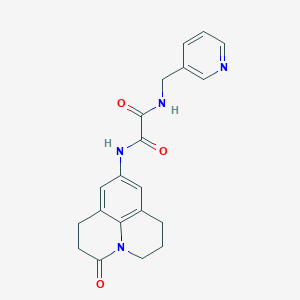 molecular formula C20H20N4O3 B2708550 N-{2-oxo-1-azatricyclo[7.3.1.0^{5,13}]trideca-5,7,9(13)-trien-7-yl}-N'-[(pyridin-3-yl)methyl]ethanediamide CAS No. 898427-79-7