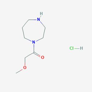 molecular formula C8H17ClN2O2 B2708557 1-(Methoxyacetyl)-1,4-diazepane hydrochloride CAS No. 1158294-49-5; 926191-91-5