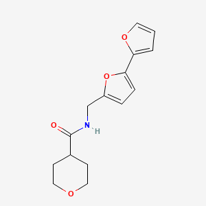 molecular formula C15H17NO4 B2708591 N-({[2,2'-bifuran]-5-yl}methyl)oxane-4-carboxamide CAS No. 2034564-36-6