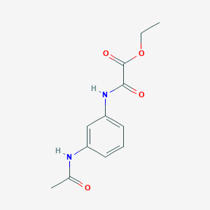molecular formula C12H14N2O4 B2708597 Ethyl 2-((3-acetamidophenyl)amino)-2-oxoacetate CAS No. 349119-68-2