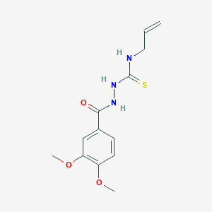 molecular formula C13H17N3O3S B2708660 N-allyl-2-(3,4-dimethoxybenzoyl)hydrazinecarbothioamide CAS No. 108903-26-0