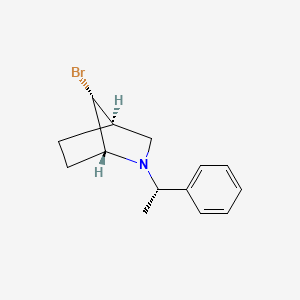 molecular formula C14H18BrN B2708691 (1R,4r,7r)-7-bromo-2-((s)-1-phenylethyl)-2-azabicyclo[2.2.1]heptane CAS No. 881844-56-0