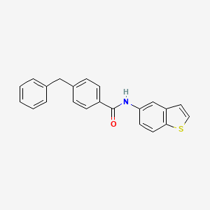 molecular formula C22H17NOS B2708740 N-(1-benzothiophen-5-yl)-4-benzylbenzamide CAS No. 681228-11-5