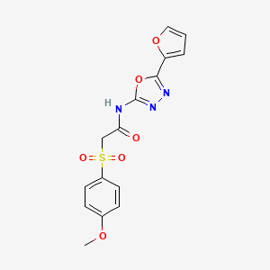 N-(5-(furan-2-yl)-1,3,4-oxadiazol-2-yl)-2-((4-methoxyphenyl)sulfonyl)acetamide