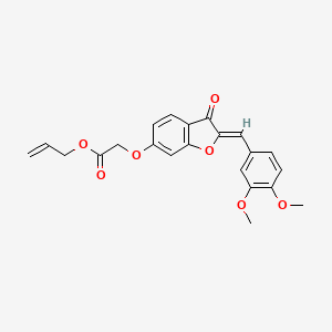 (Z)-allyl 2-((2-(3,4-dimethoxybenzylidene)-3-oxo-2,3-dihydrobenzofuran-6-yl)oxy)acetate