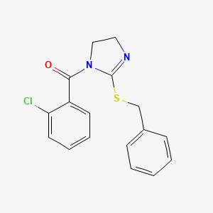 (2-Benzylsulfanyl-4,5-dihydroimidazol-1-yl)-(2-chlorophenyl)methanone