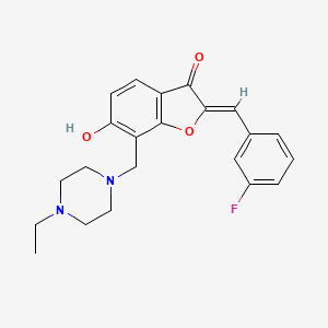 (Z)-7-((4-ethylpiperazin-1-yl)methyl)-2-(3-fluorobenzylidene)-6-hydroxybenzofuran-3(2H)-one
