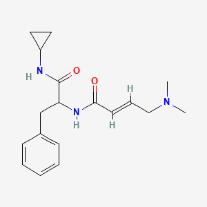 (E)-N-[1-(Cyclopropylamino)-1-oxo-3-phenylpropan-2-yl]-4-(dimethylamino)but-2-enamide