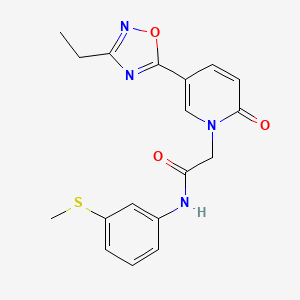 2-(5-(3-ethyl-1,2,4-oxadiazol-5-yl)-2-oxopyridin-1(2H)-yl)-N-(3-(methylthio)phenyl)acetamide
