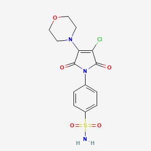 4-(3-Chloro-4-morpholin-4-yl-2,5-dioxopyrrol-1-yl)benzenesulfonamide