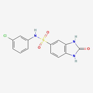 molecular formula C13H10ClN3O3S B2708764 N-(3-chlorophenyl)-2-oxo-2,3-dihydro-1H-1,3-benzodiazole-5-sulfonamide CAS No. 881046-15-7
