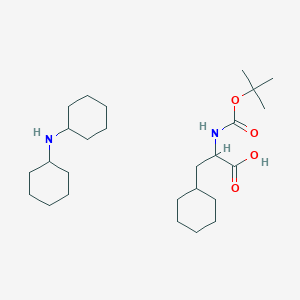 molecular formula C26H48N2O4 B2708790 N-cyclohexylcyclohexanamine;3-cyclohexyl-2-[(2-methylpropan-2-yl)oxycarbonylamino]propanoic acid CAS No. 198470-07-4; 37462-62-7