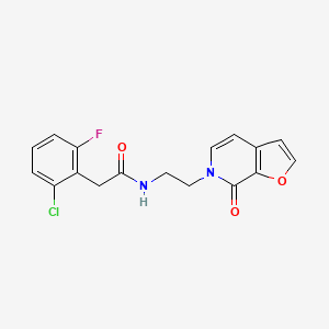 molecular formula C17H14ClFN2O3 B2708793 2-(2-chloro-6-fluorophenyl)-N-(2-(7-oxofuro[2,3-c]pyridin-6(7H)-yl)ethyl)acetamide CAS No. 2034273-33-9