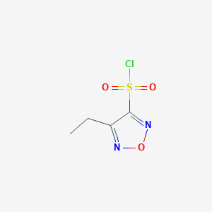 molecular formula C4H5ClN2O3S B2708870 4-Ethyl-1,2,5-oxadiazole-3-sulfonyl chloride CAS No. 2377032-16-9