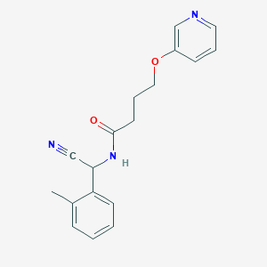 molecular formula C18H19N3O2 B2708871 N-[cyano(2-methylphenyl)methyl]-4-(pyridin-3-yloxy)butanamide CAS No. 1384636-22-9