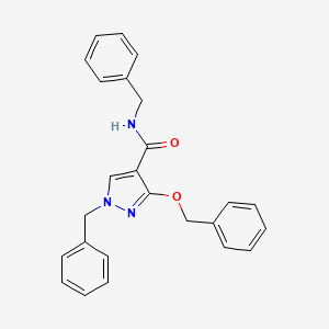 molecular formula C25H23N3O2 B2708882 N,1-dibenzyl-3-(benzyloxy)-1H-pyrazole-4-carboxamide CAS No. 1014069-29-4