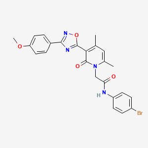 molecular formula C24H21BrN4O4 B2708942 N-(4-bromophenyl)-2-(3-(3-(4-methoxyphenyl)-1,2,4-oxadiazol-5-yl)-4,6-dimethyl-2-oxopyridin-1(2H)-yl)acetamide CAS No. 1358819-63-2