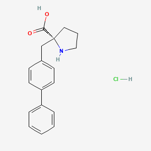 molecular formula C18H20ClNO2 B2708943 (R)-alpha-(4-biphenylmethyl)-proline-HCl CAS No. 1049728-81-5