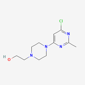 molecular formula C11H17ClN4O B2708946 2-(4-(6-Chloro-2-methylpyrimidin-4-yl)piperazin-1-yl)ethanol CAS No. 127116-19-2