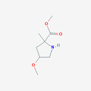 molecular formula C8H15NO3 B2708962 Methyl 4-methoxy-2-methylpyrrolidine-2-carboxylate CAS No. 2044712-56-1