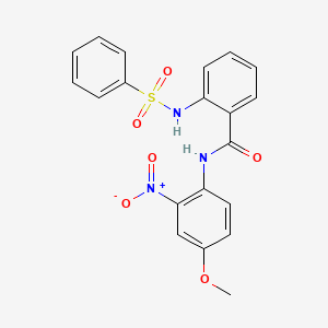 molecular formula C20H17N3O6S B2708971 2-benzenesulfonamido-N-(4-methoxy-2-nitrophenyl)benzamide CAS No. 898440-45-4