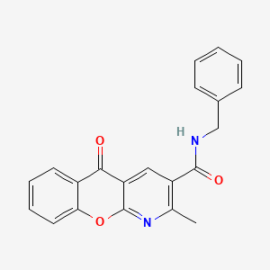 molecular formula C21H16N2O3 B2708996 N-benzyl-2-methyl-5-oxo-5H-chromeno[2,3-b]pyridine-3-carboxamide CAS No. 338417-60-0
