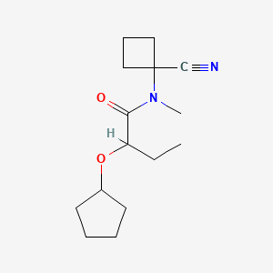 molecular formula C15H24N2O2 B2709004 N-(1-cyanocyclobutyl)-2-(cyclopentyloxy)-N-methylbutanamide CAS No. 1798045-42-7