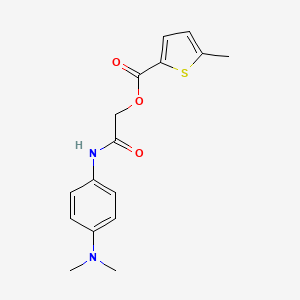 molecular formula C16H18N2O3S B2709008 {[4-(DIMETHYLAMINO)PHENYL]CARBAMOYL}METHYL 5-METHYLTHIOPHENE-2-CARBOXYLATE CAS No. 387855-20-1