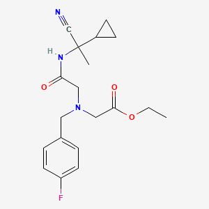 Ethyl 2-({[(1-cyano-1-cyclopropylethyl)carbamoyl]methyl}[(4-fluorophenyl)methyl]amino)acetate