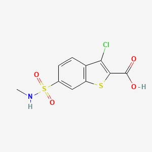 molecular formula C10H8ClNO4S2 B2709022 3-chloro-6-(methylsulfamoyl)-1-benzothiophene-2-carboxylic acid CAS No. 924065-08-7