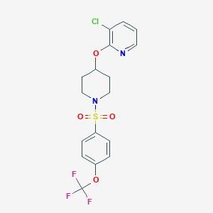 3-Chloro-2-((1-((4-(trifluoromethoxy)phenyl)sulfonyl)piperidin-4-yl)oxy)pyridine