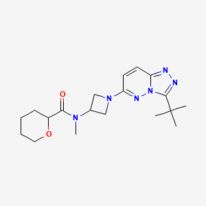 molecular formula C19H28N6O2 B2709047 N-(1-{3-tert-butyl-[1,2,4]triazolo[4,3-b]pyridazin-6-yl}azetidin-3-yl)-N-methyloxane-2-carboxamide CAS No. 2310156-73-9