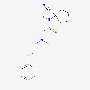 molecular formula C18H25N3O B2709049 N-(1-cyanocyclopentyl)-2-[methyl(3-phenylpropyl)amino]acetamide CAS No. 1211327-34-2